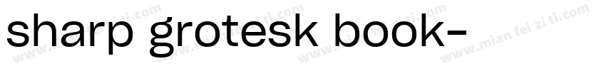 sharp grotesk book字体转换